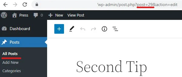where to find post id in wordpress